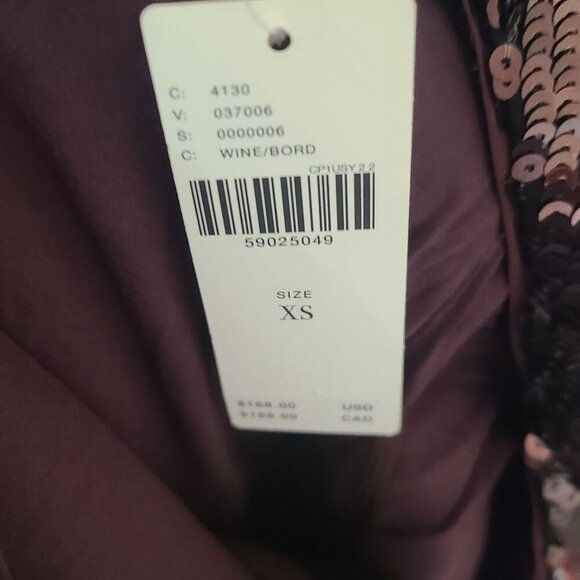 New Anthropologie Maeve Kara Sequined Brown Midi Dress . XS 2 Holiday FALL - Picture 8 of 8